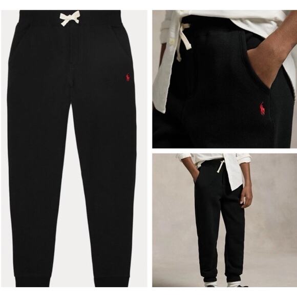 POLO RALPH LAUREN AUTHENTIC BOYS 6 ORIGINAL JOGGER PANTS Black Sweatpants Size 6 - Picture 1 of 14